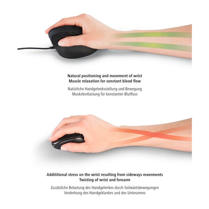 Hama EMW-500 Ergonomic Vertical 6 Button Wireless Mouse - Right Handed