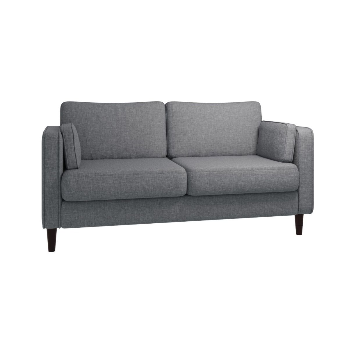 2 Seater Cushion Back Light Grey Sofa