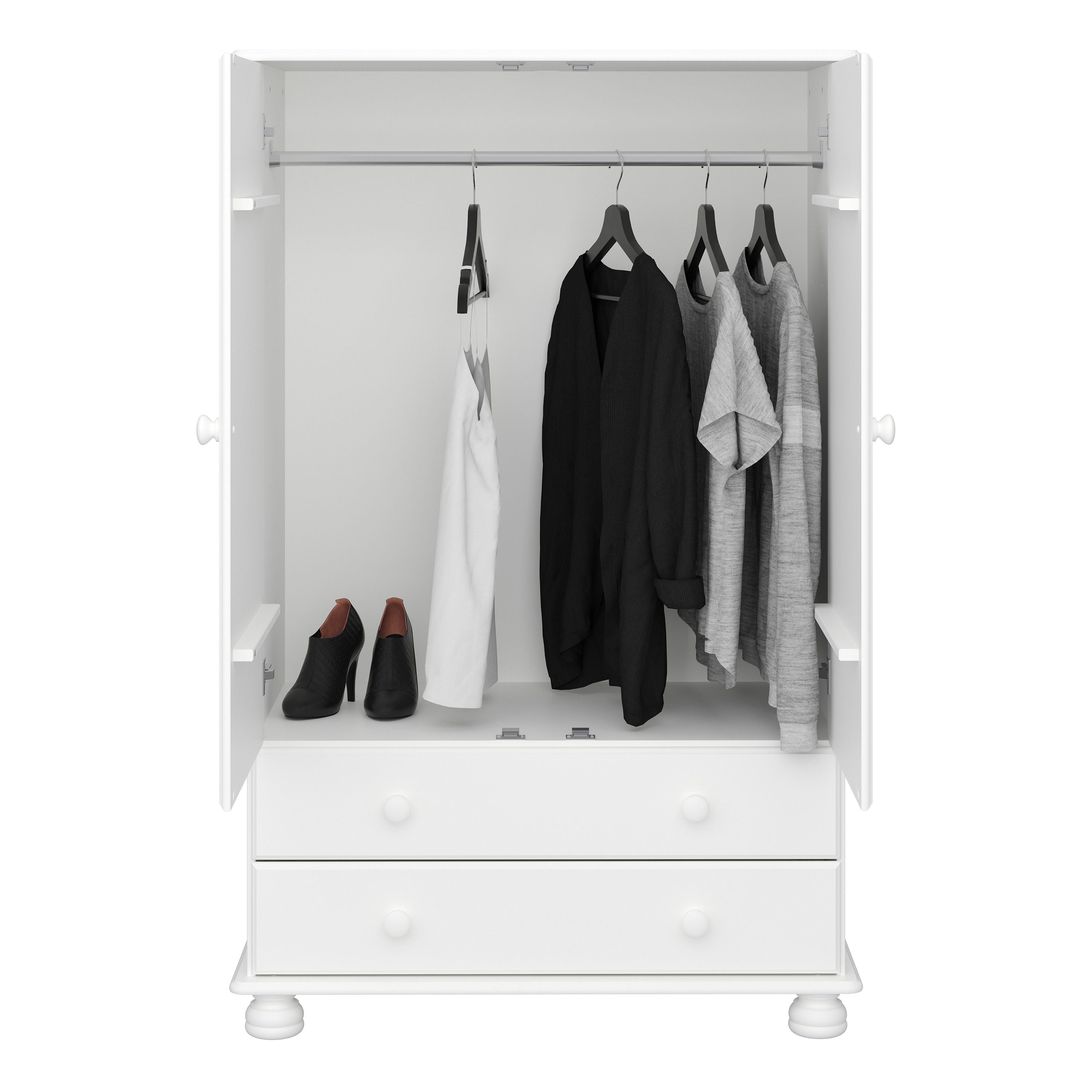 Richmond 2 Drawer Combi in Off White Furniture To Go Ltd