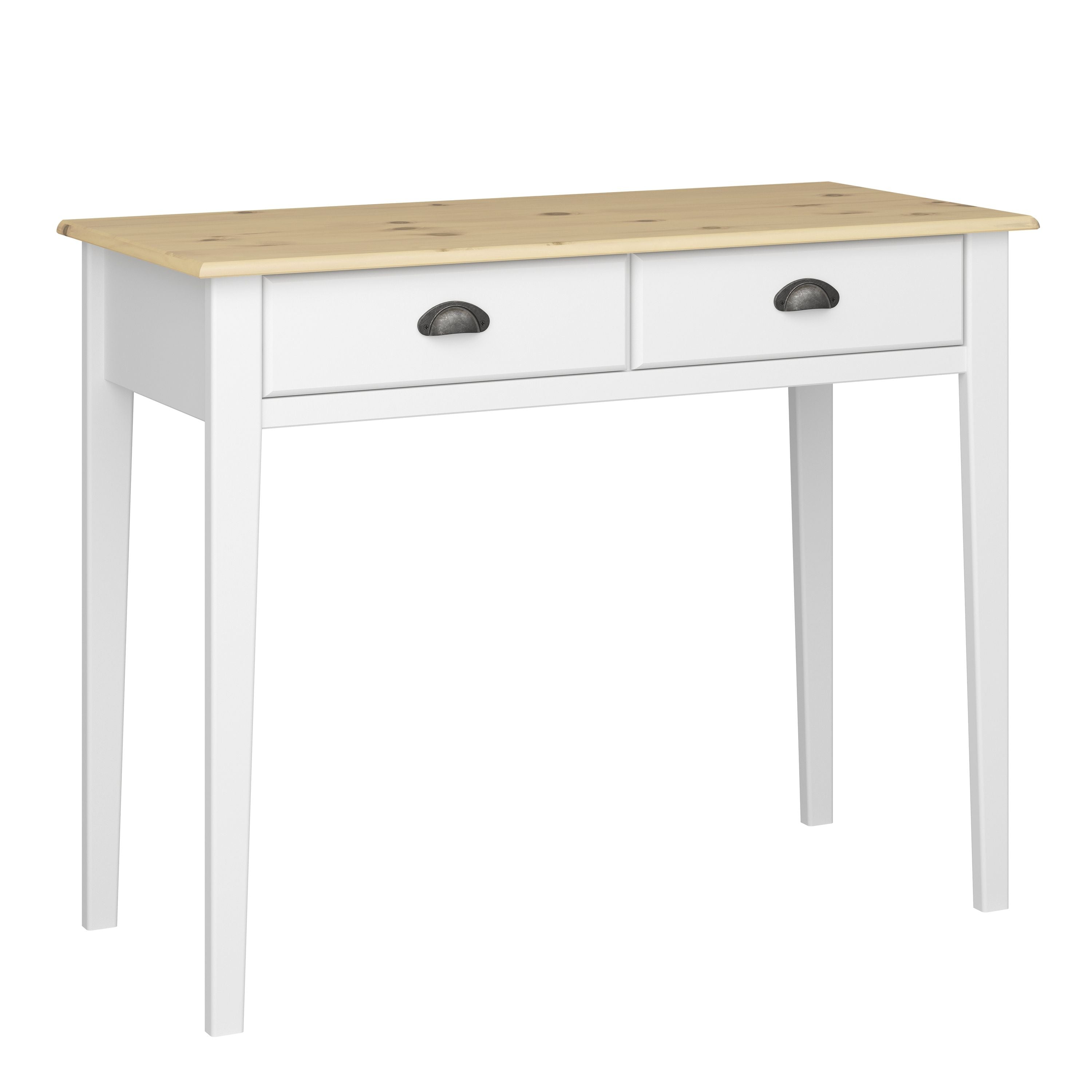 Nola Hall Table in White & Pine