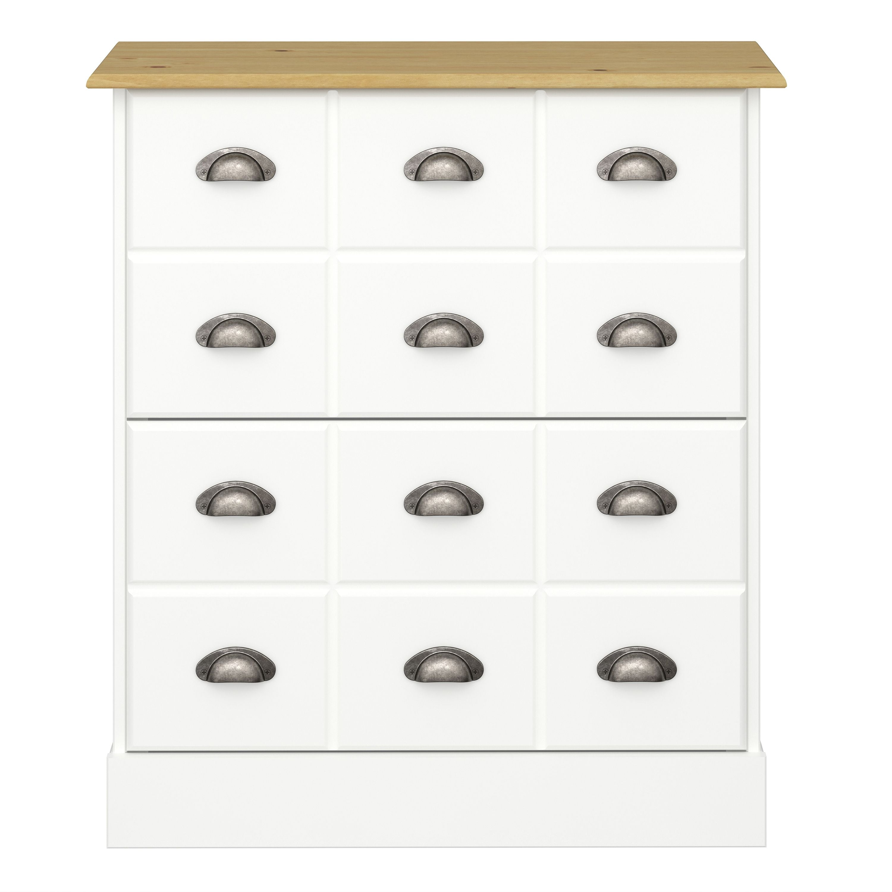 Nola Shoe Cabinet White & Pine