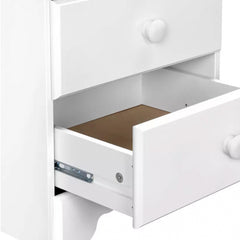 Nordic Bedside Table 3 Drawers, White