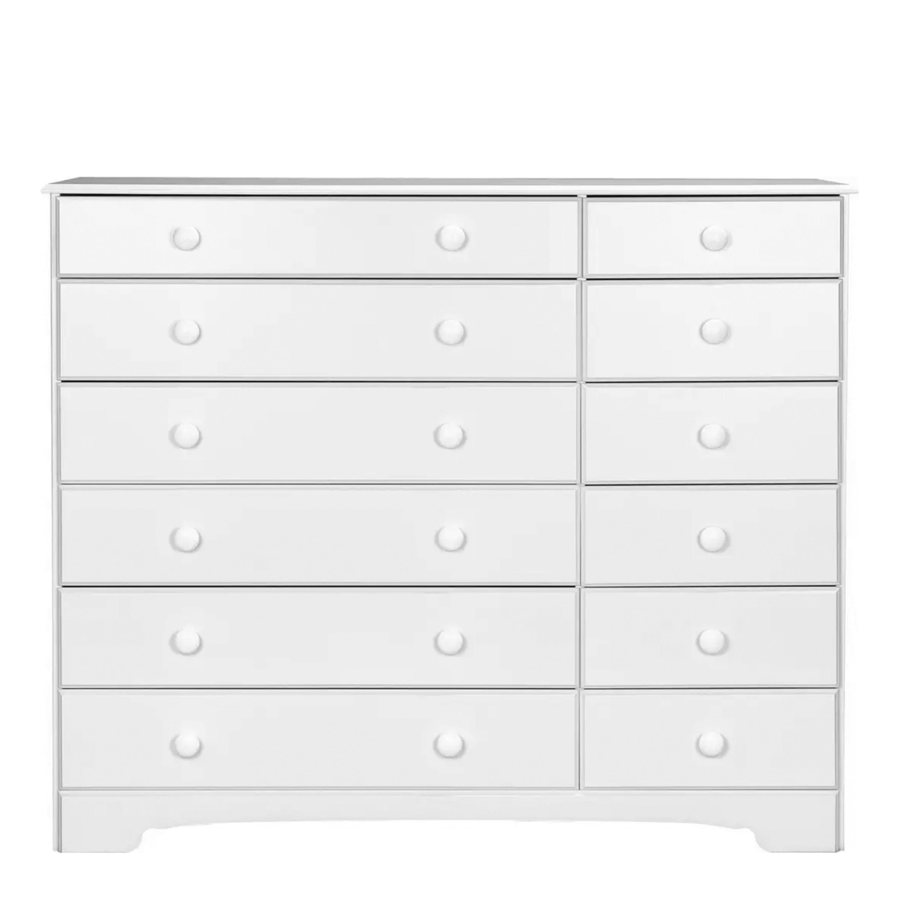 Nordic Chest of 6+6 Drawers in White
