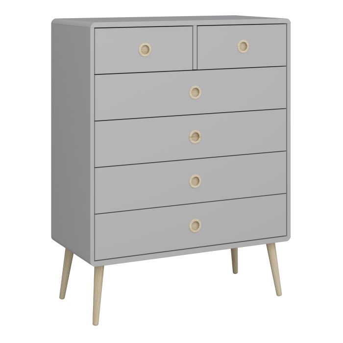 Softline 2+4 Chest of Drawers in Grey