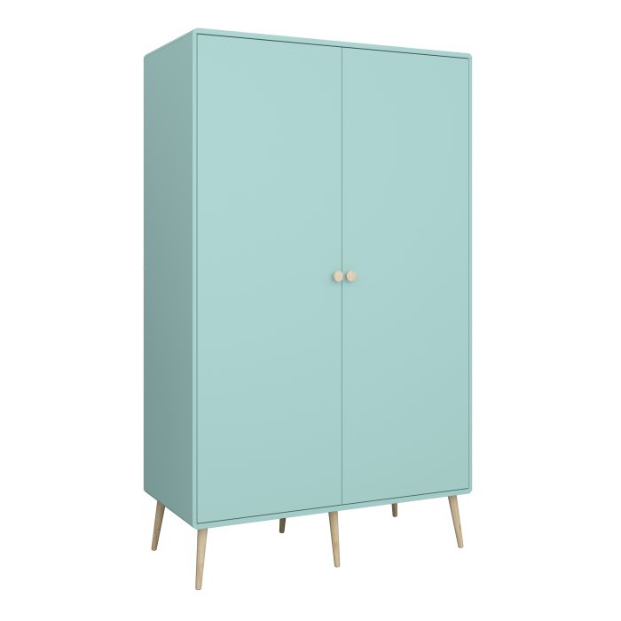 Gaia Wardrobe 2 Doors in Cool Mint