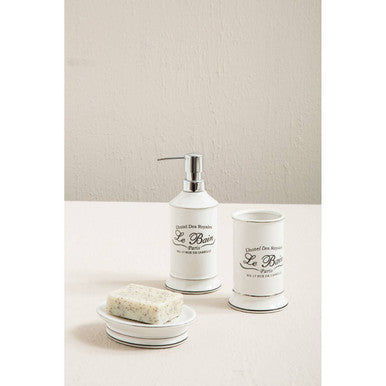 Le Bain White Ceramic Soap Dish
