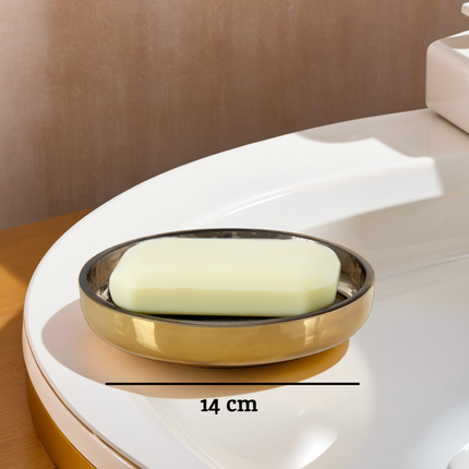 Elissa Oval Gold Soap Dish