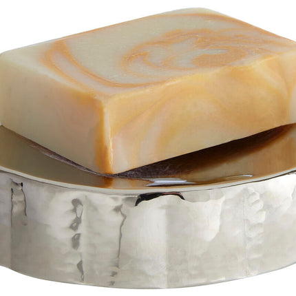 Hammered Bathroom Nickel Finish Soap Dish