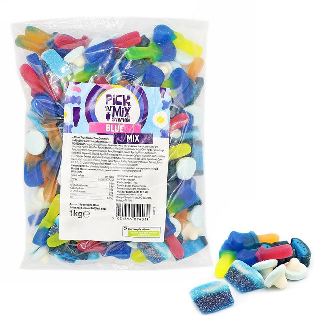 1kg Blue Sweets Mix Bag