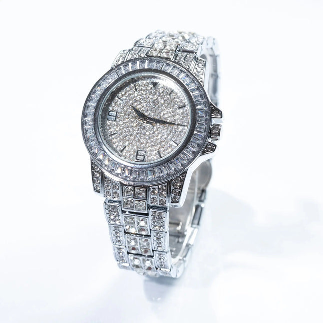 Baguette Watch - White Gold