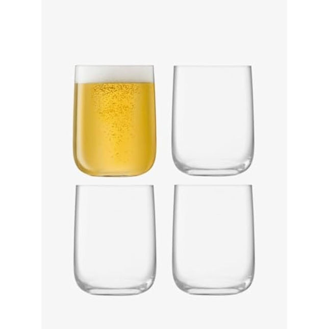 LSA International Borough Bar Glass 625 ml Clear | Set of 4 | Dishwasher Safe | BG03