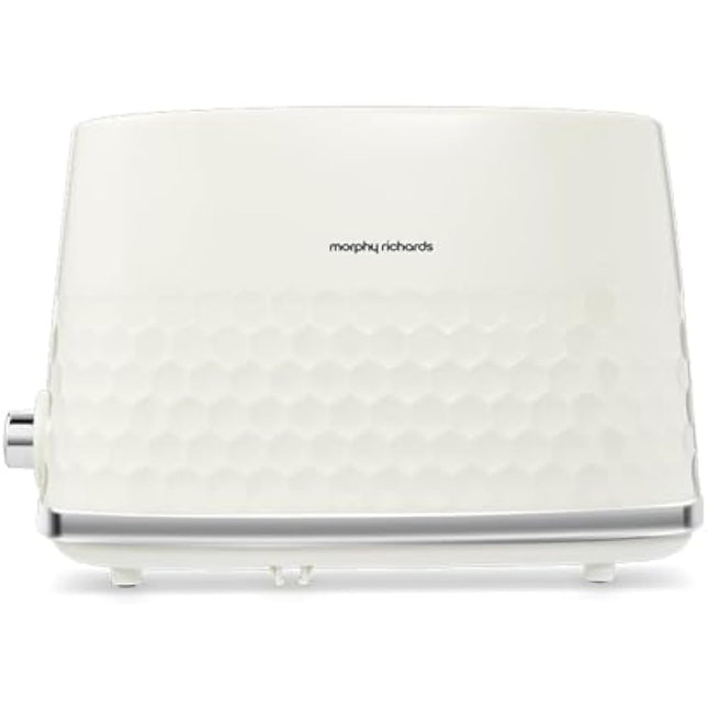 Morphy Richards Hive Cream 2 Slice Toaster - Gloss Finish - Plastic - 2 Slot - 220032