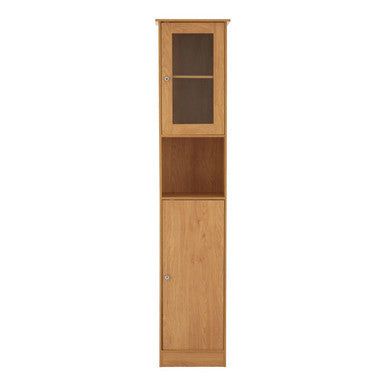 Portland Tall Oak Veneer Cabinet