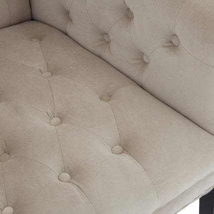 2 Seater Camel Velvet Sofa, Regent Park