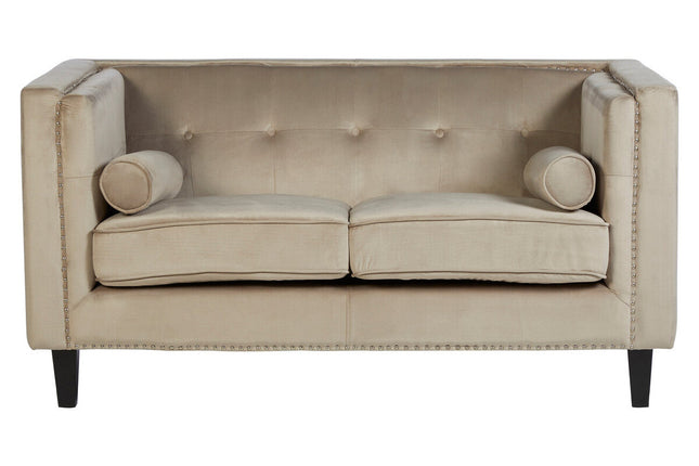 2 Seater Mink Velvet Sofa, Felisa