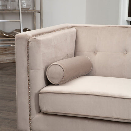 2 Seater Mink Velvet Sofa, Felisa