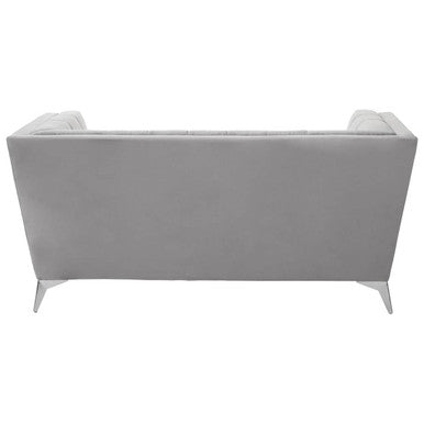 2 Seater Grey Velvet Sofa, Hansa