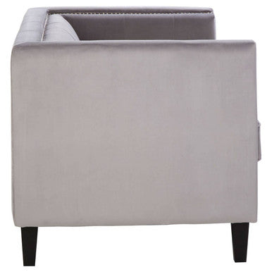 2 Seater Grey Velvet Sofa, Felisa