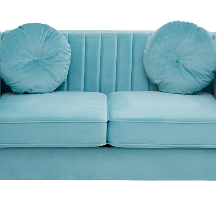 2 Seater Green Velvet Sofa, Farah