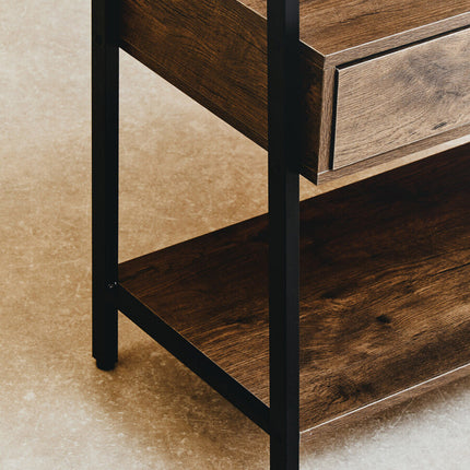 Bradbury Dark Oak Effect Open Wardrobe