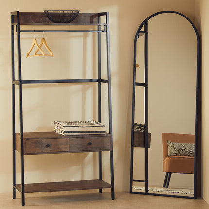 Bradbury Dark Oak Effect Open Wardrobe