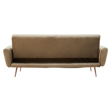 Mink Velvet Sofa Bed, Hatton