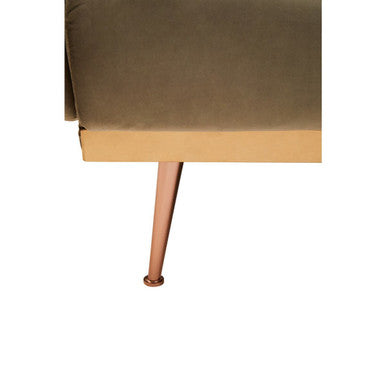 Mink Velvet Sofa Bed, Hatton