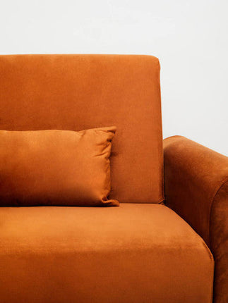 Burnt Orange Velvet Sofa Bed, Hatton