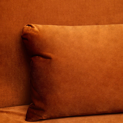 Burnt Orange Velvet Sofa Bed, Hatton