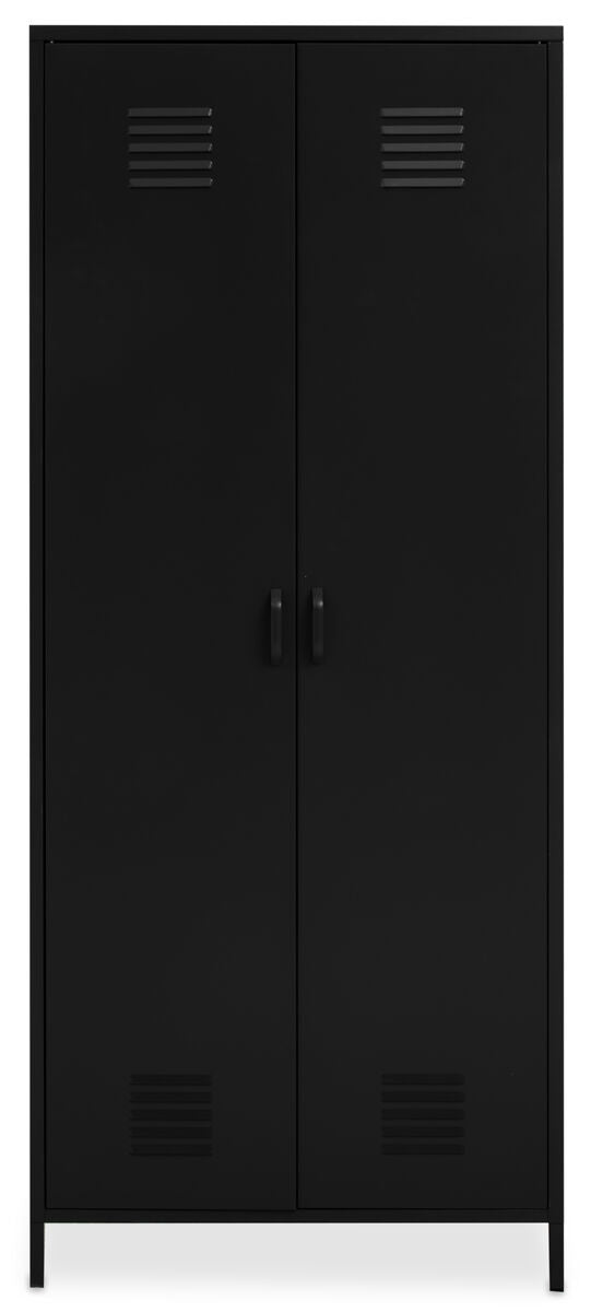 Academy Black Two Door Locker Style Wardrobe