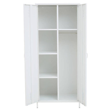 Academy White Two Door Locker Style Wardrobe