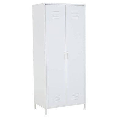 Academy White Two Door Locker Style Wardrobe