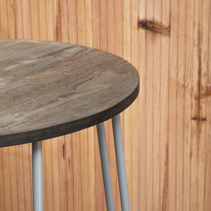 District 3 Piece Elm Wood Bar Table And Stool Set