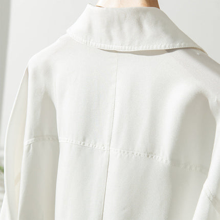 Women's Over-the-Knee Mid-Length Trench Coat with Silk Waist Belt - Elegant Winter Coat