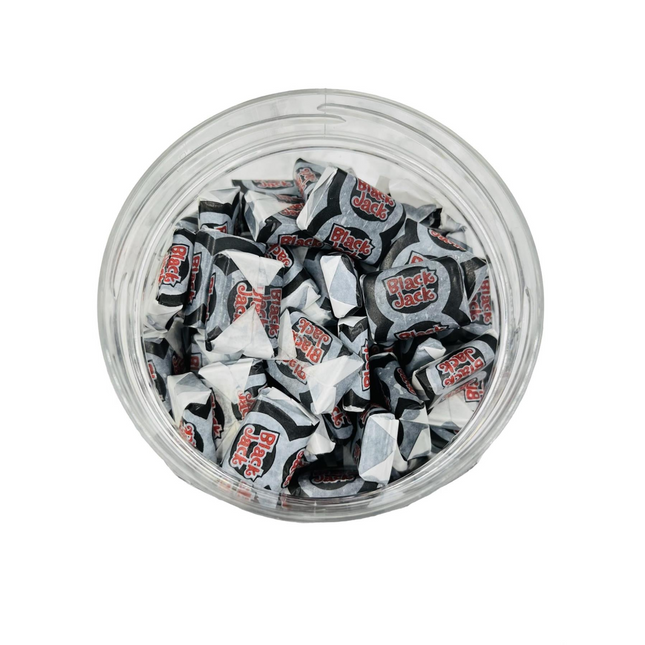 Simway Sweets Jar 785g - Black Jack Chews - Individually Wrapped - Approximately 150 Pieces