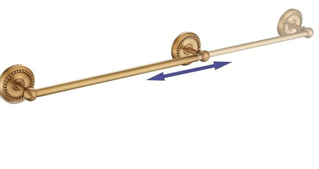 Adjustable Towel Rails Towel Racks Wall Mounted Space Aluminum Towel Holder Gold Brushed Finish Towel Bars, Towel Hangers For Kitchen Bathroom Toilet