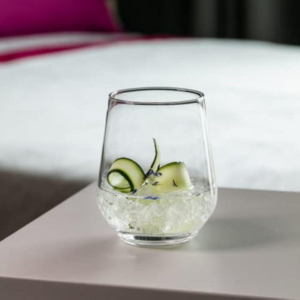 Krosno Water Drinking Glasses Tumbler Set Trend for Home | Set of 6 | 400 ML | Splendour Collection | Whiskey Glasses Glass Cups Juice Scotch | Cocktail Set, Home & Bar Gift | Durable Set Glass Cup