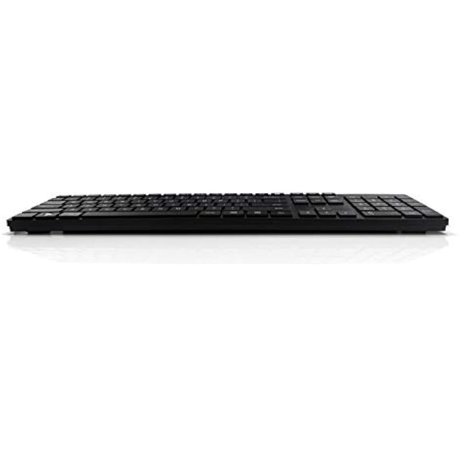 Accuratus 301 - USB Full Size, Super Slim Multimedia Keyboard with Square Modern Keys - Black,KYBAC301-UBLK