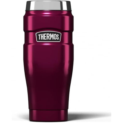 Thermos Stainless King Travel Tumbler & Multi- Purpose Flask- 470ml Insulated Hot & Cold Water Bottle for Daily Commute & Weekend Adventures - Sleek Design in Raspberry, 5-Year Durability