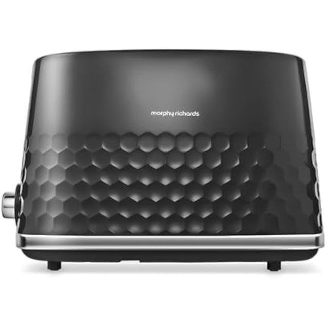 Morphy Richards Hive 2 Slice Toaster, Variable Browning, Removable Crumb Tray, Cancel, Defrost, Reheat, Anti-jam feature, Gloss Finish, 850W, Black, 220031