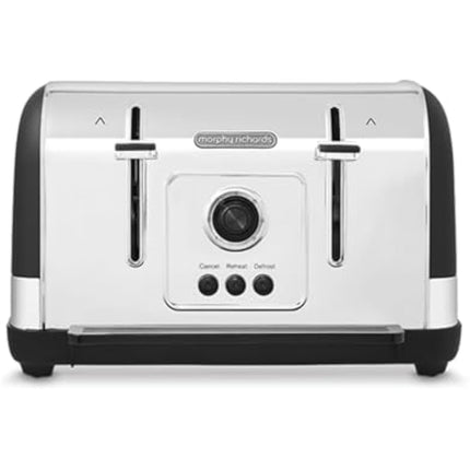 Morphy Richards Venture Black 4 Slice Toaster - Defrost Setting - High Lift Feature - 240131