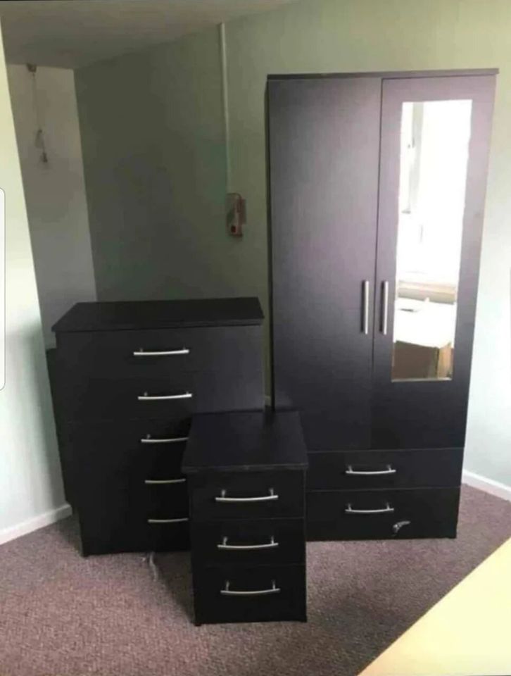 Brand New Bedroom Wardrobe Sets Available in different colours and sizes.