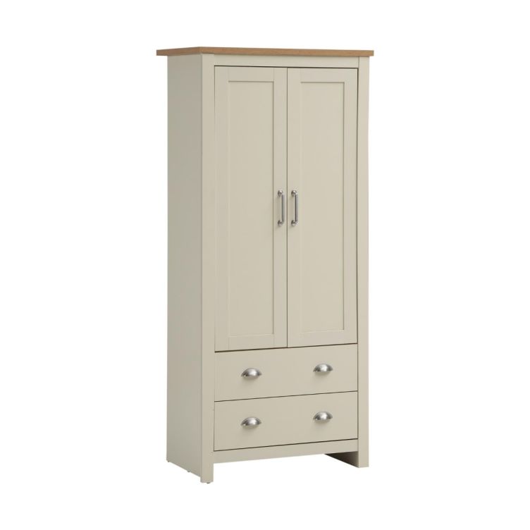 Lisbon 2 Piece Set (2 Door Wardrobe, 1 Drw Bedside)