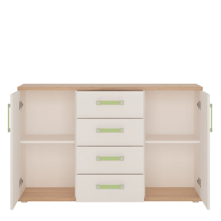 4KIDS 2 Door 4 Drawer Sideboard with Lemon Handles