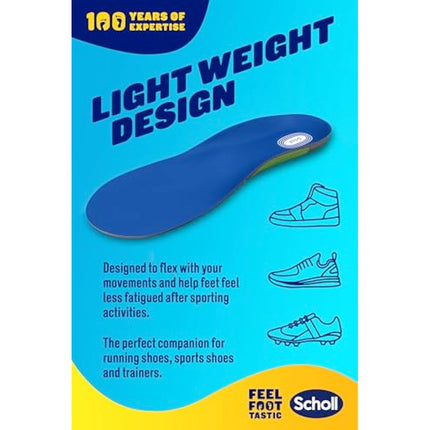 Scholl Insoles Men's Sport Gel Active UK Shoe Size 7-12