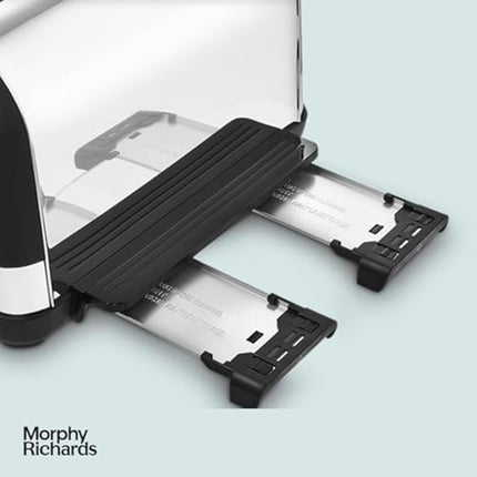 Morphy Richards Venture Black 4 Slice Toaster - Defrost Setting - High Lift Feature - 240131