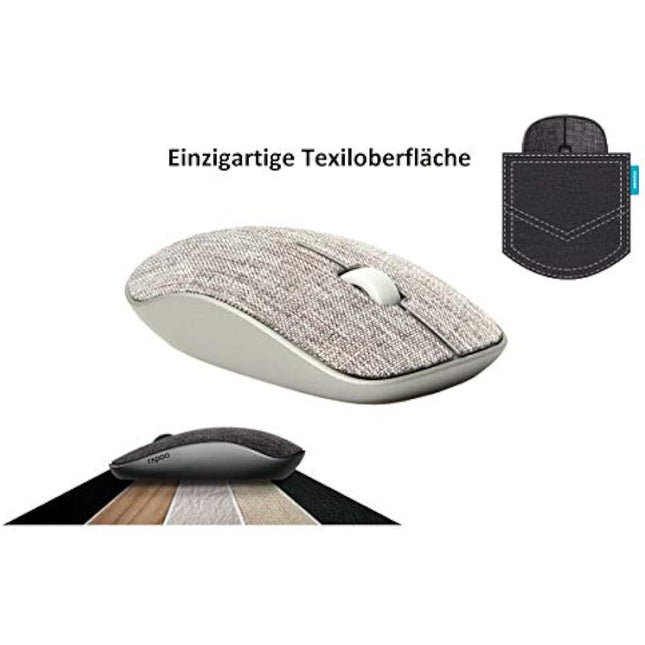 Rapoo M200 Plus Silent Multi-mode Wireless Mouse, Grey