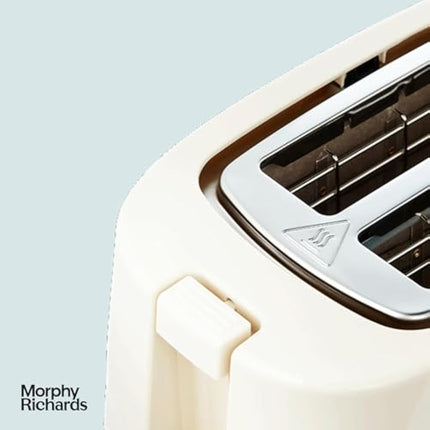 Morphy Richards Hive Cream 2 Slice Toaster - Gloss Finish - Plastic - 2 Slot - 220032