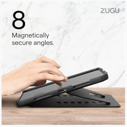 ZUGU CASE for iPad Air 11 (M3 2025 / M2 2024) iPad Air 5 & 4 10.9 inch (2022/2020) Slim Protective Cover, Wireless Apple Pencil Charging, Convenient 8-angle Magnetic Stand & Auto Sleep/Wake [Black]