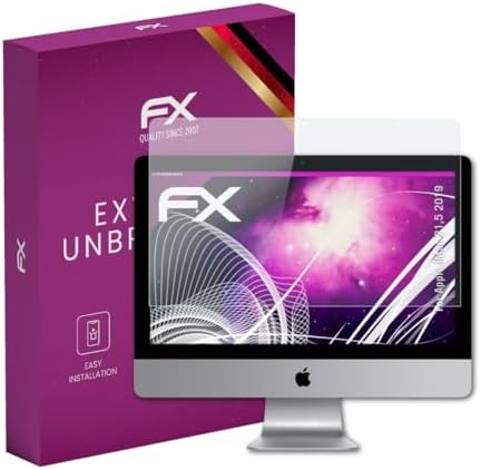 atFoliX Plastic Glass Protective Film compatible with Apple iMac 21,5 2019, 9H Hybrid-Glass FX Screen Protector